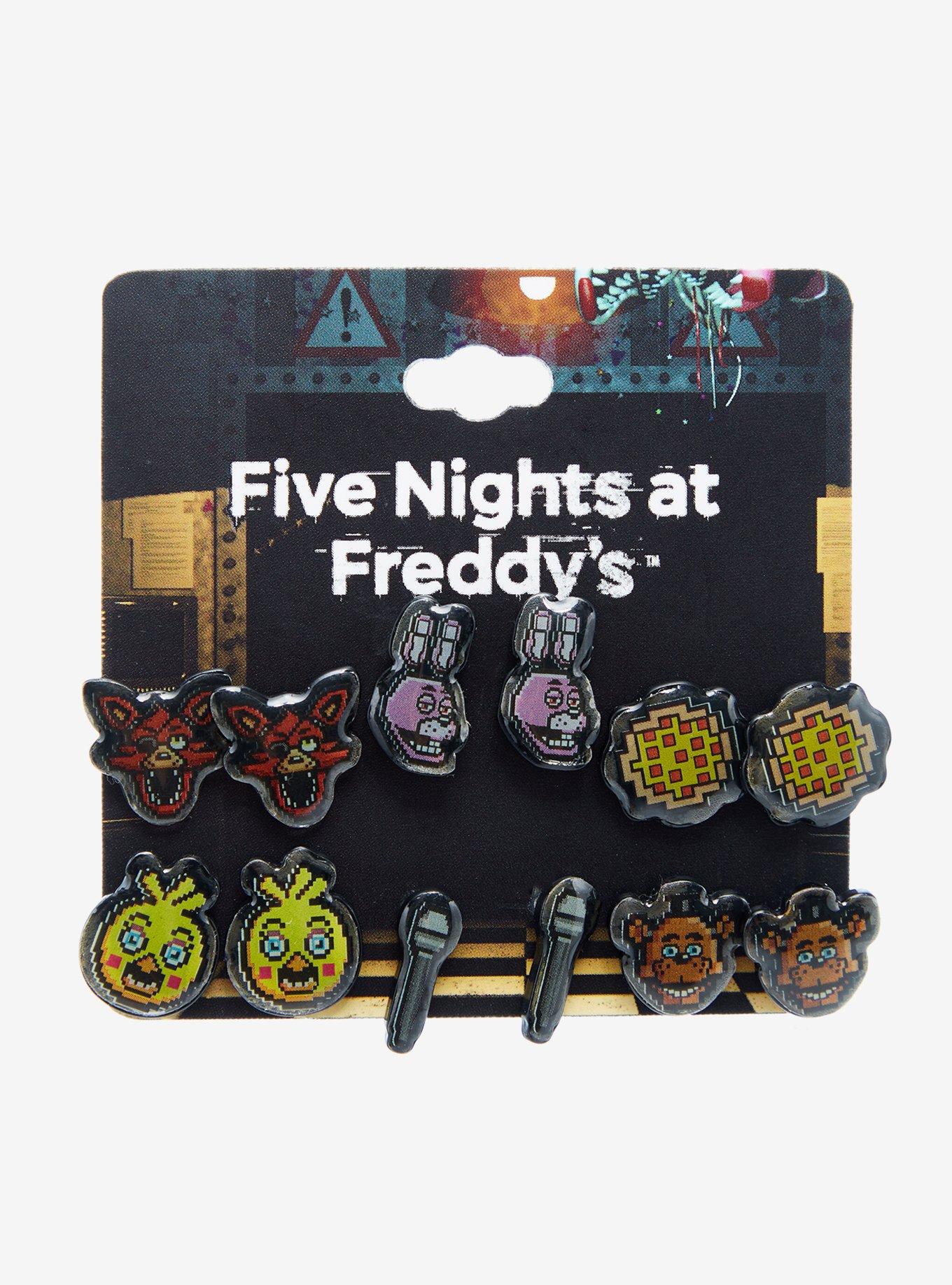 Five Nights At Freddy's 8-Bit Earring Set, , alternate