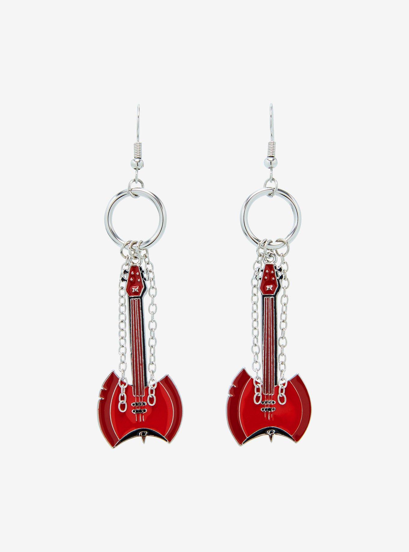 Adventure Time Marceline Bass Guitar Drop Earrings, , alternate