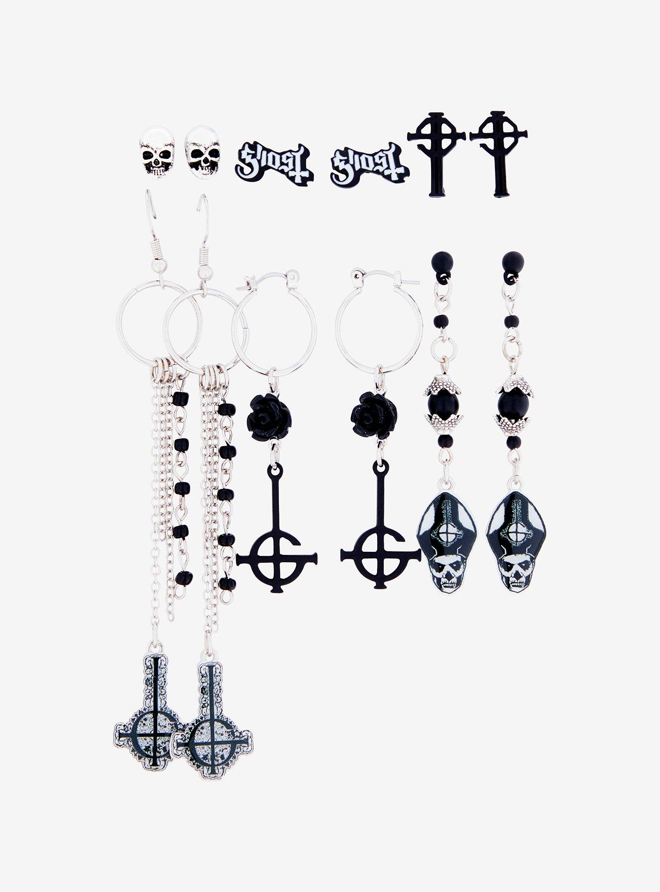 Ghost Papa Emeritus Grucifix Earring Set, , hi-res