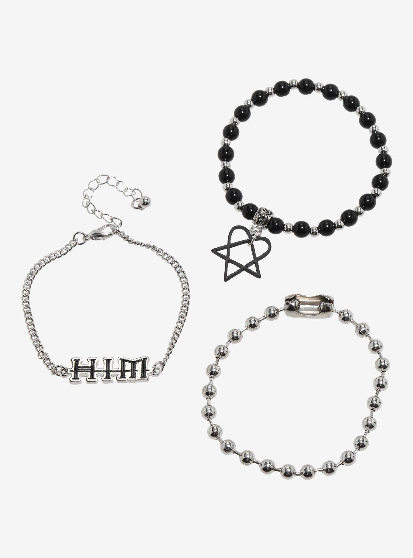 HIM Logo Chain Bracelet Set, , alternate