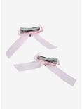 Social Collision Star Charm Pink Bow Hair Clip Set, , alternate