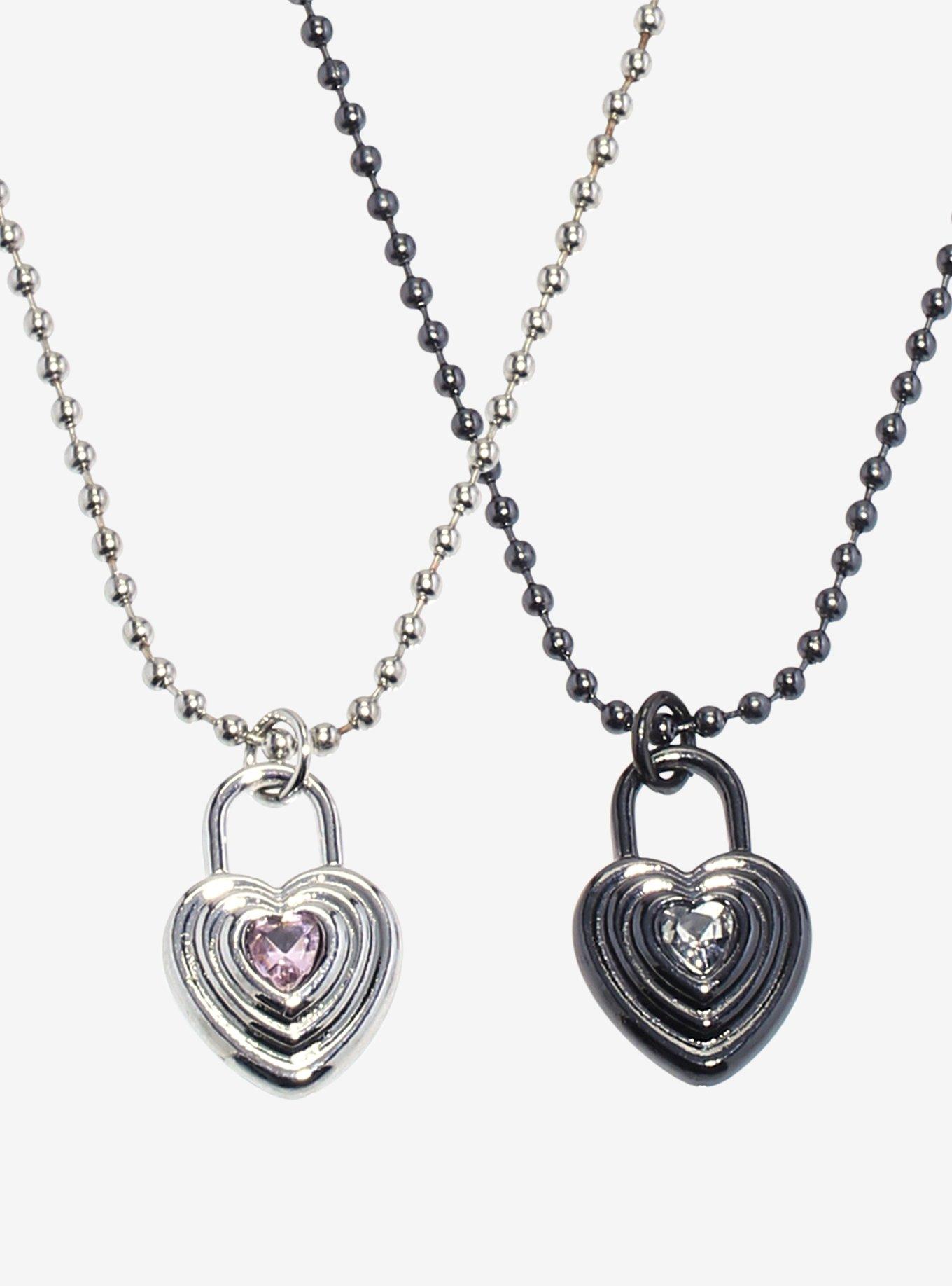 Social Collision® Heart Locket Best Friend Necklace Set