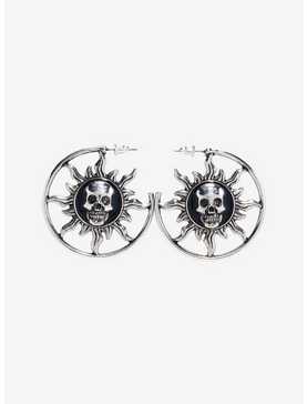 Cosmic Aura® Skull Sun Hoop Earrings, , hi-res