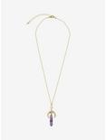 Cosmic Aura® Crescent Moon Purple Crystal Necklace, , alternate