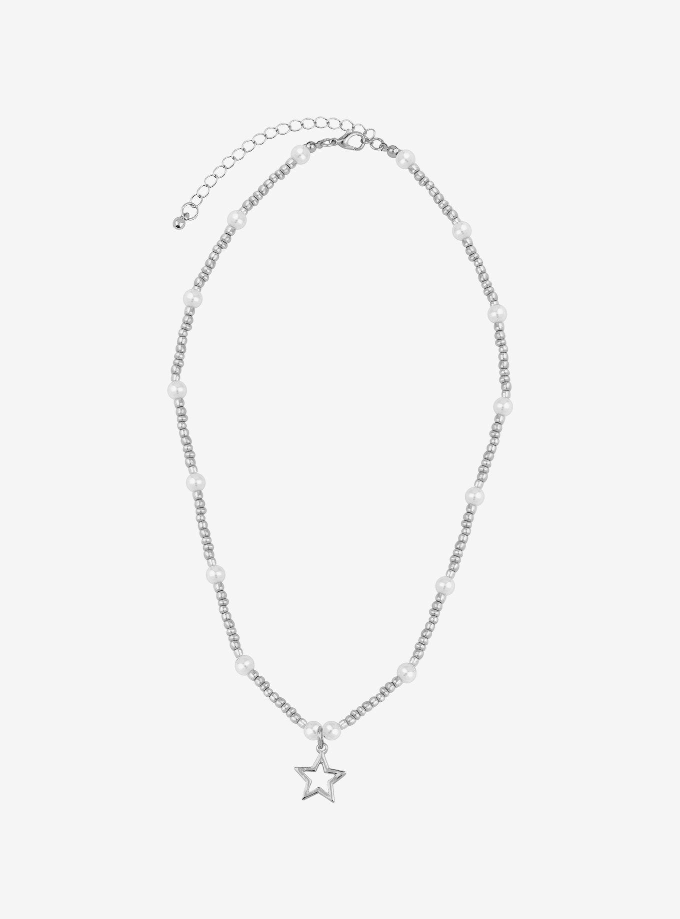 Social Collision® Star Faux Pearl Necklace, , alternate