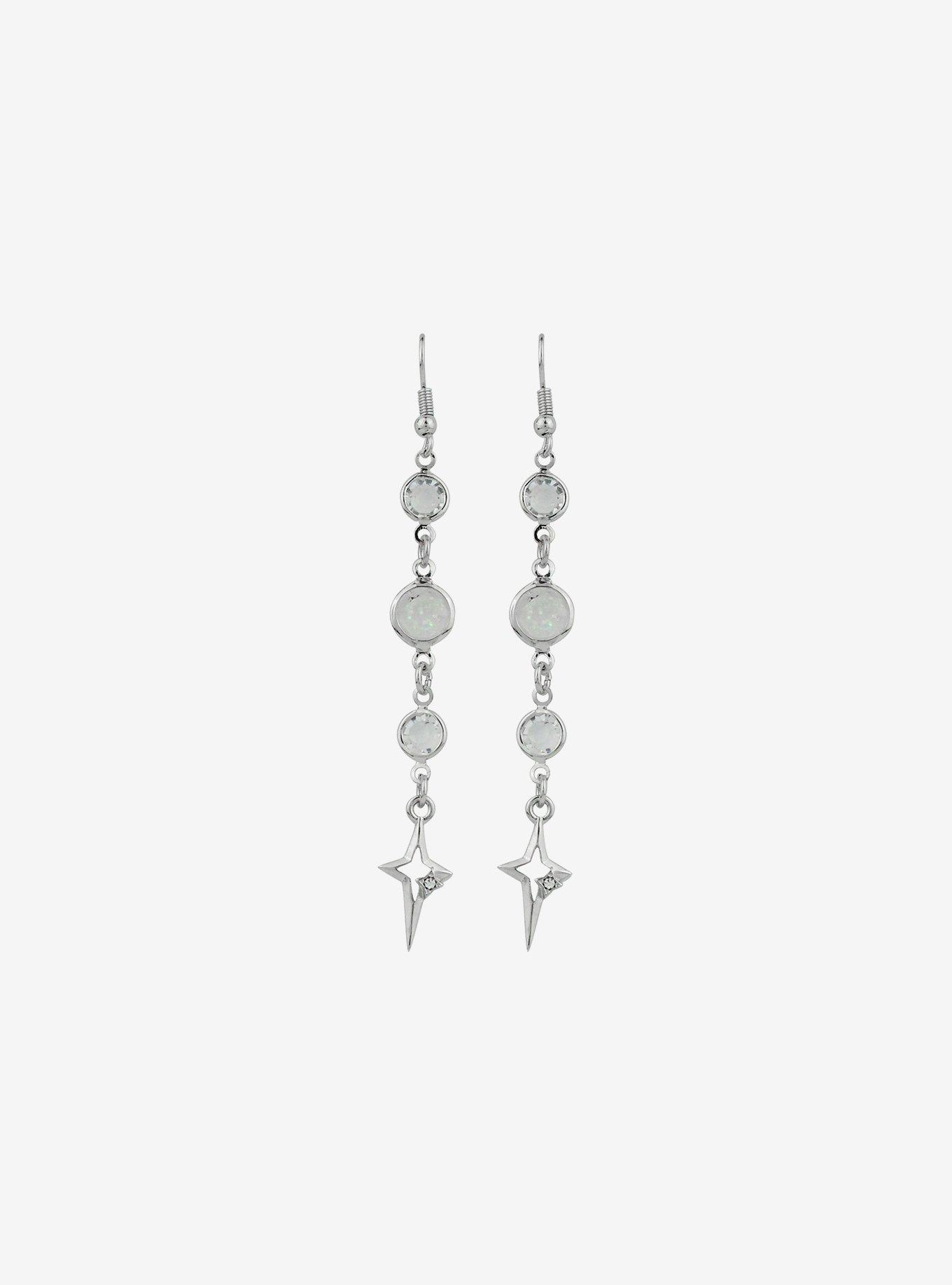 Social Collision® Dainty Star Bling Drop earrings, , hi-res