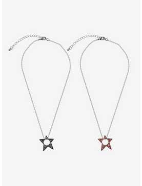 Social Collision® Open Star Outline Best Friend Necklace Set, , hi-res