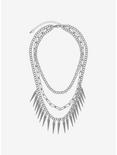 Spiked Chain Layered Necklace, , alternate