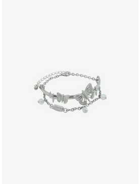 Sweet Society® Butterfly Layered Chain Bracelet, , hi-res