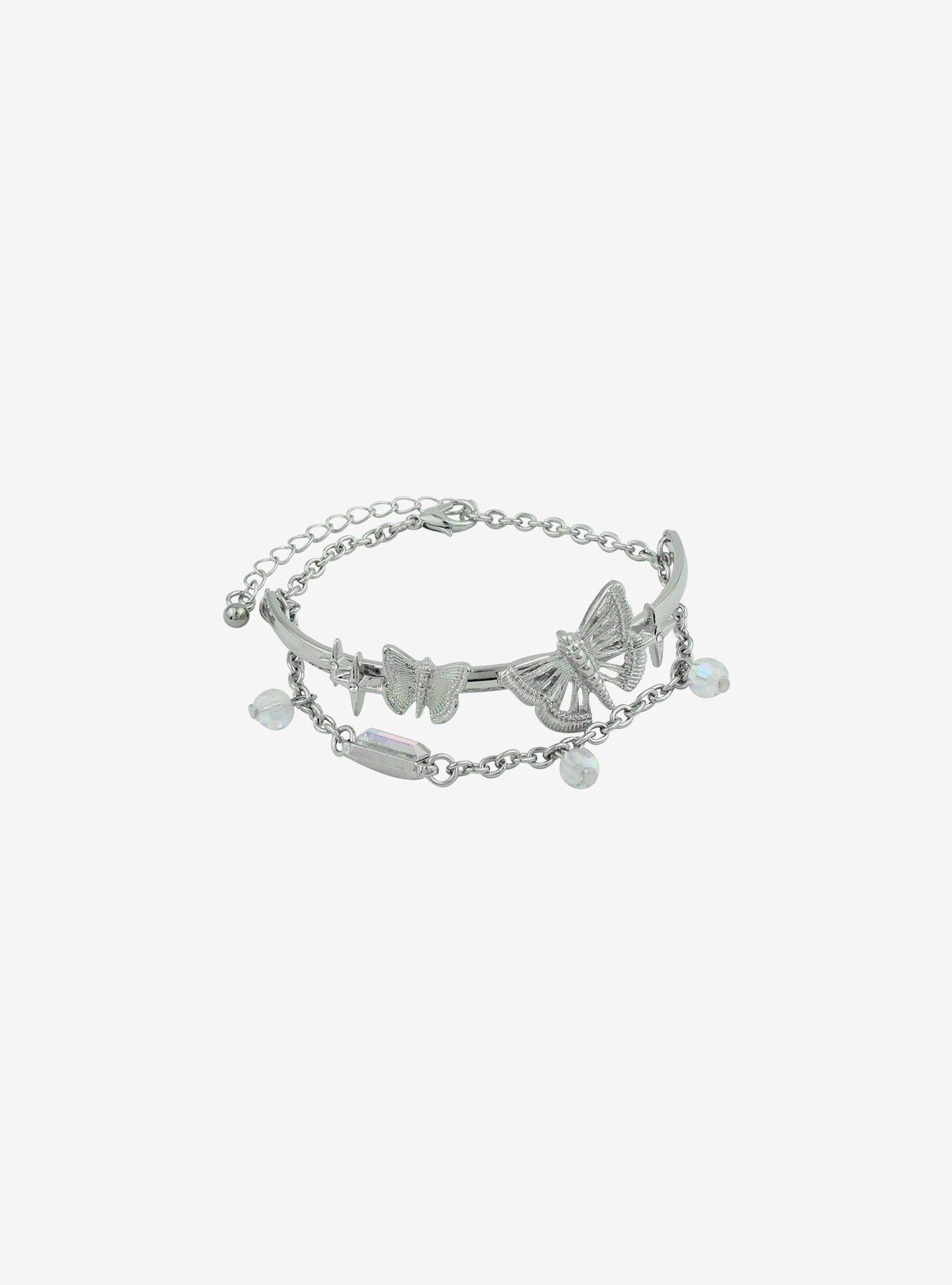 Sweet Society® Butterfly Layered Chain Bracelet, , hi-res