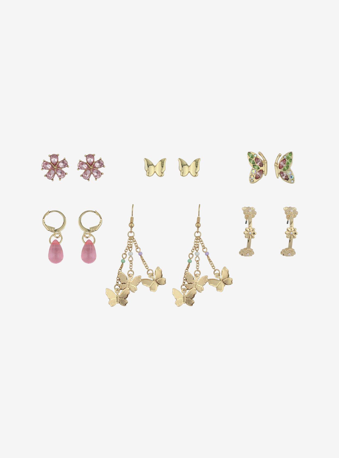 Sweet Society® Butterfly Flower Earring Set, , hi-res