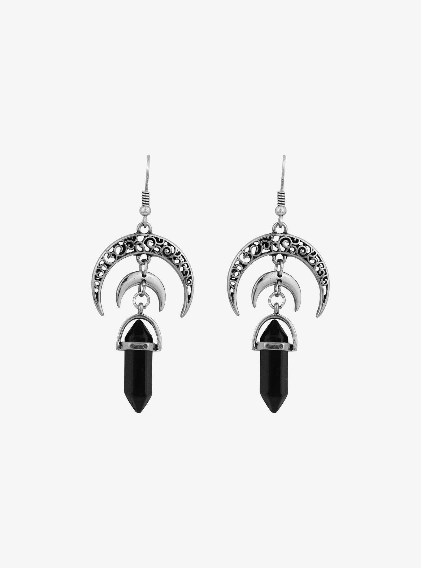 Cosmic Aura® Celestial Black Crystal Drop Earrings, , hi-res