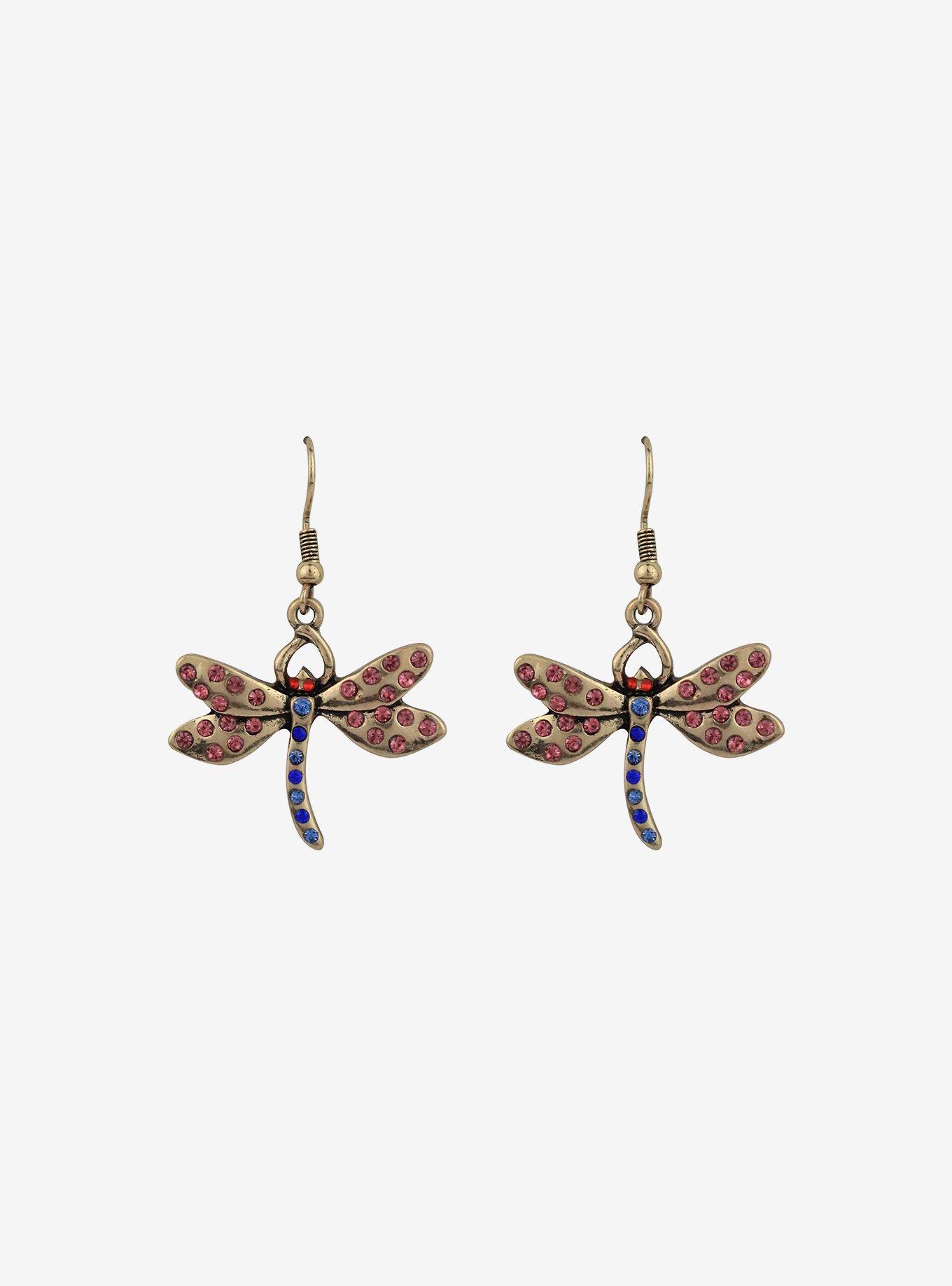 Coraline Dragonfly Drop Earrings, , hi-res