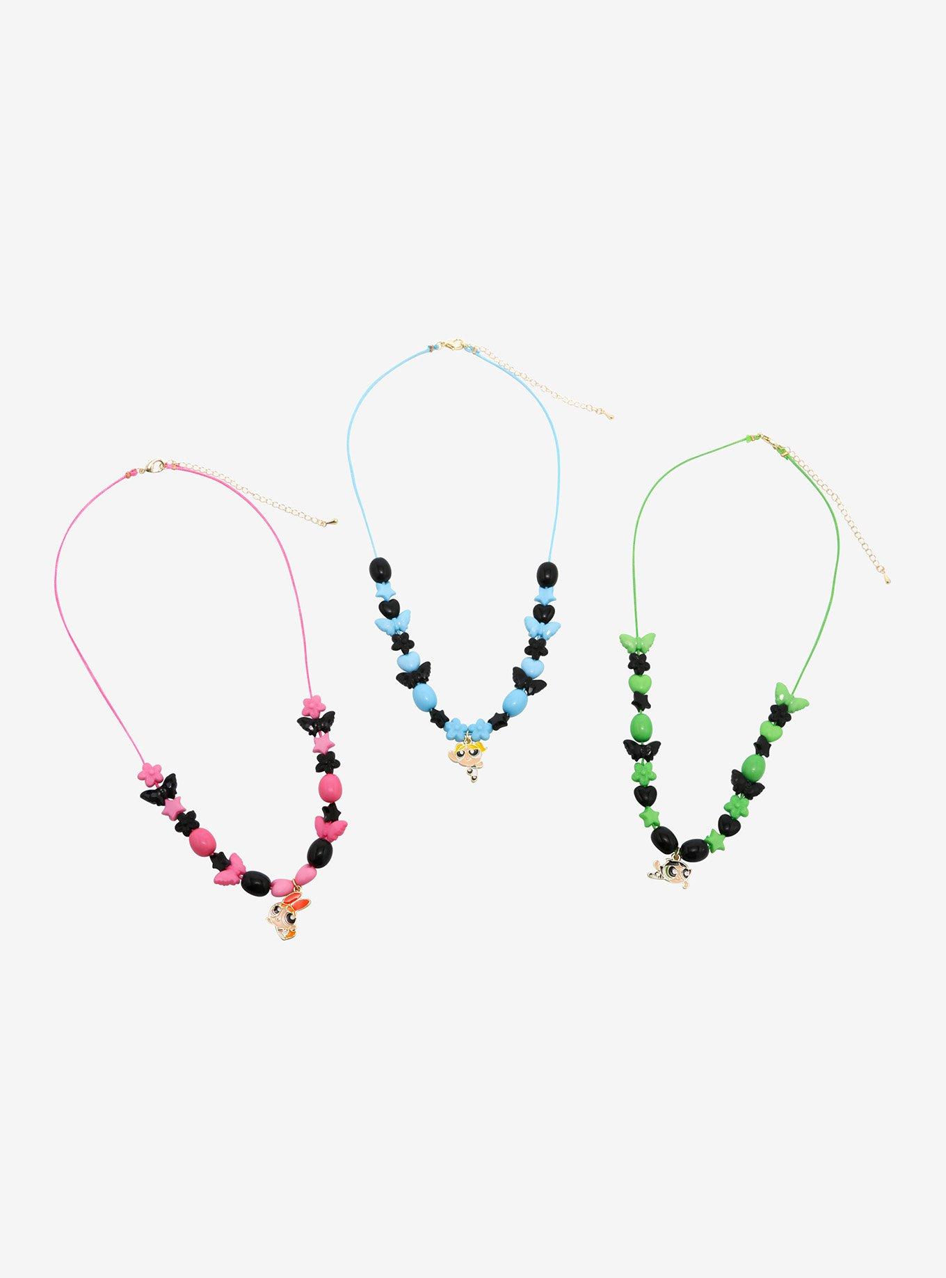 The Powerpuff Girls Trio Best Friend Necklace Set, , alternate