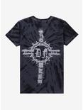 Death Note Ryuk & Light Metallic Foil Tie-Dye Boyfriend Fit Girls T-Shirt, MULTI, alternate