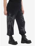 Skeletons Girls Jogger Sweatpants Plus Size, BLACK, alternate