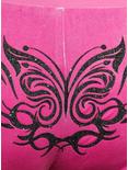 Sweet Society Pink Glitter Butterflies Velvet Girls Lounge Pants Plus Size, PINK, alternate
