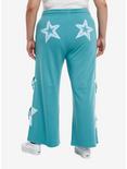 Sweet Society® Teal Star Lace-Up Wide Leg Girls Lounge Pants Plus Size, , alternate