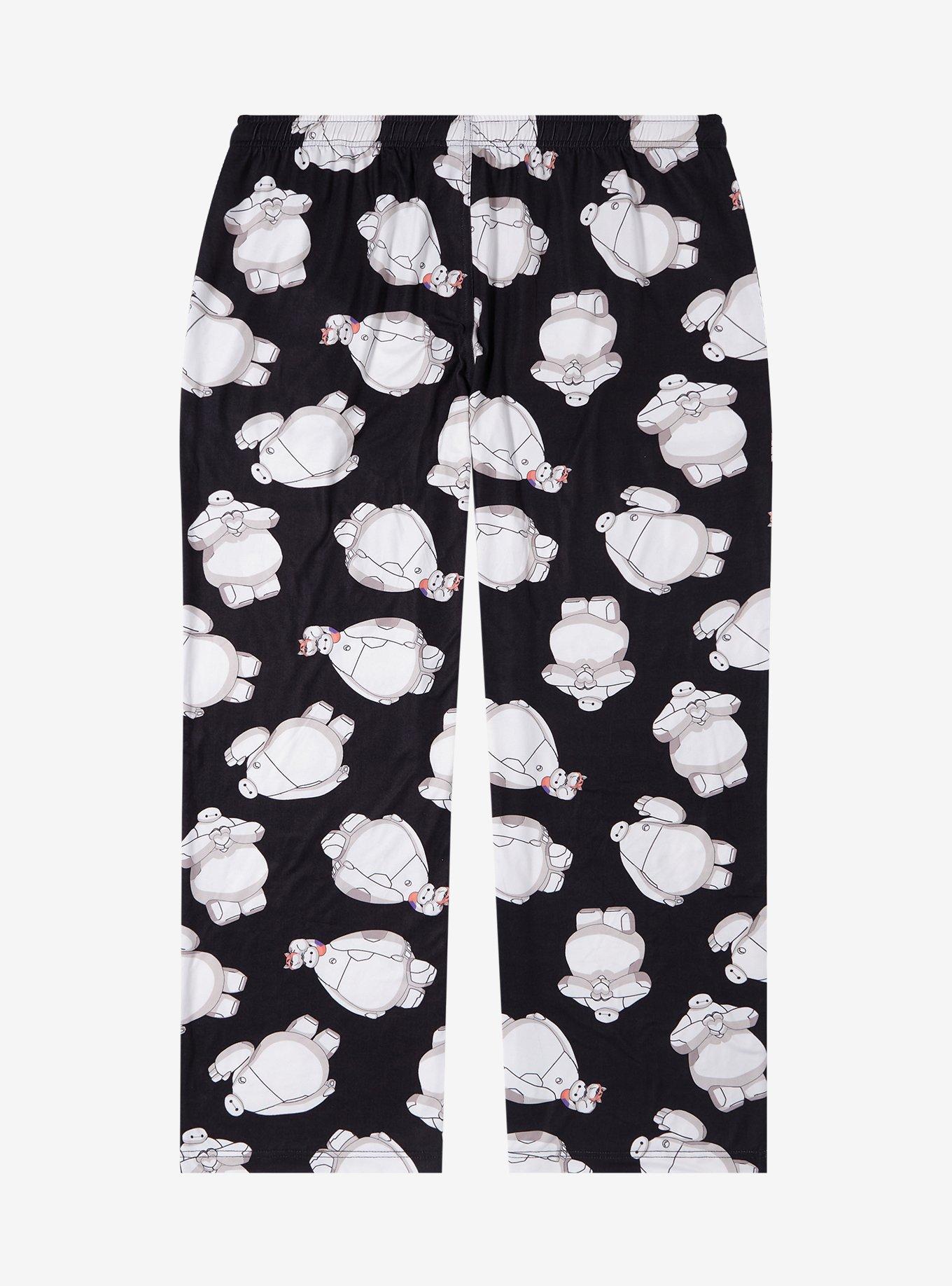 Disney Big Hero 6 Baymax & Mochi Allover Print Women's Plus Size Sleep Pants - BoxLunch Exclusive, , hi-res