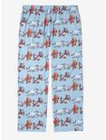 Disney Winnie the Pooh and Friends Allover Print Women's Plus Size Sleep Pants — BoxLunch Exclusive, LIGHT BLUE, alternate