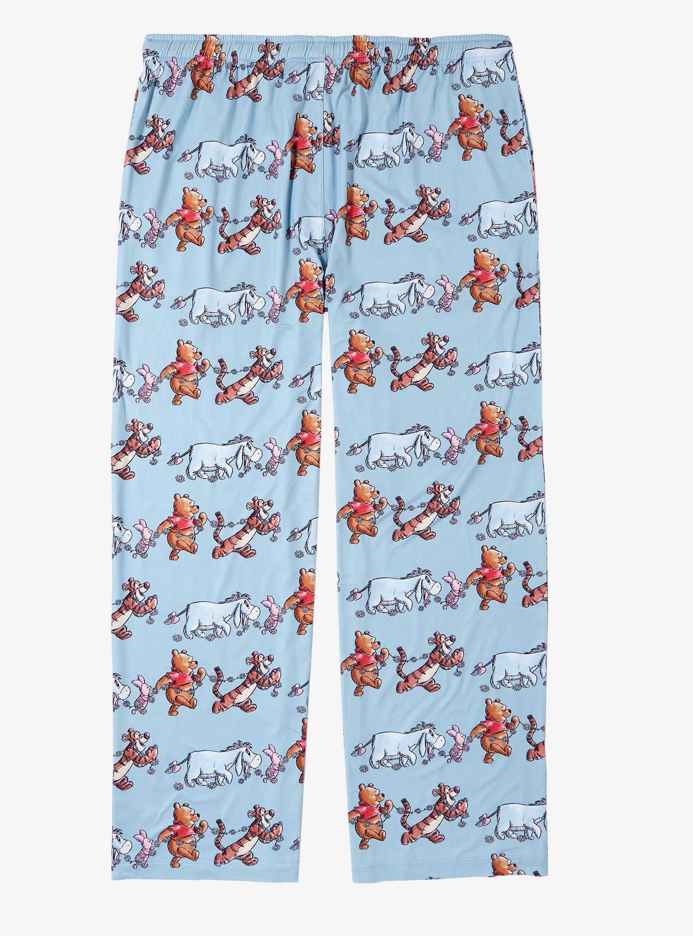 Disney Winnie the Pooh and Friends Allover Print Women's Plus Size Sleep Pants — BoxLunch Exclusive, , hi-res