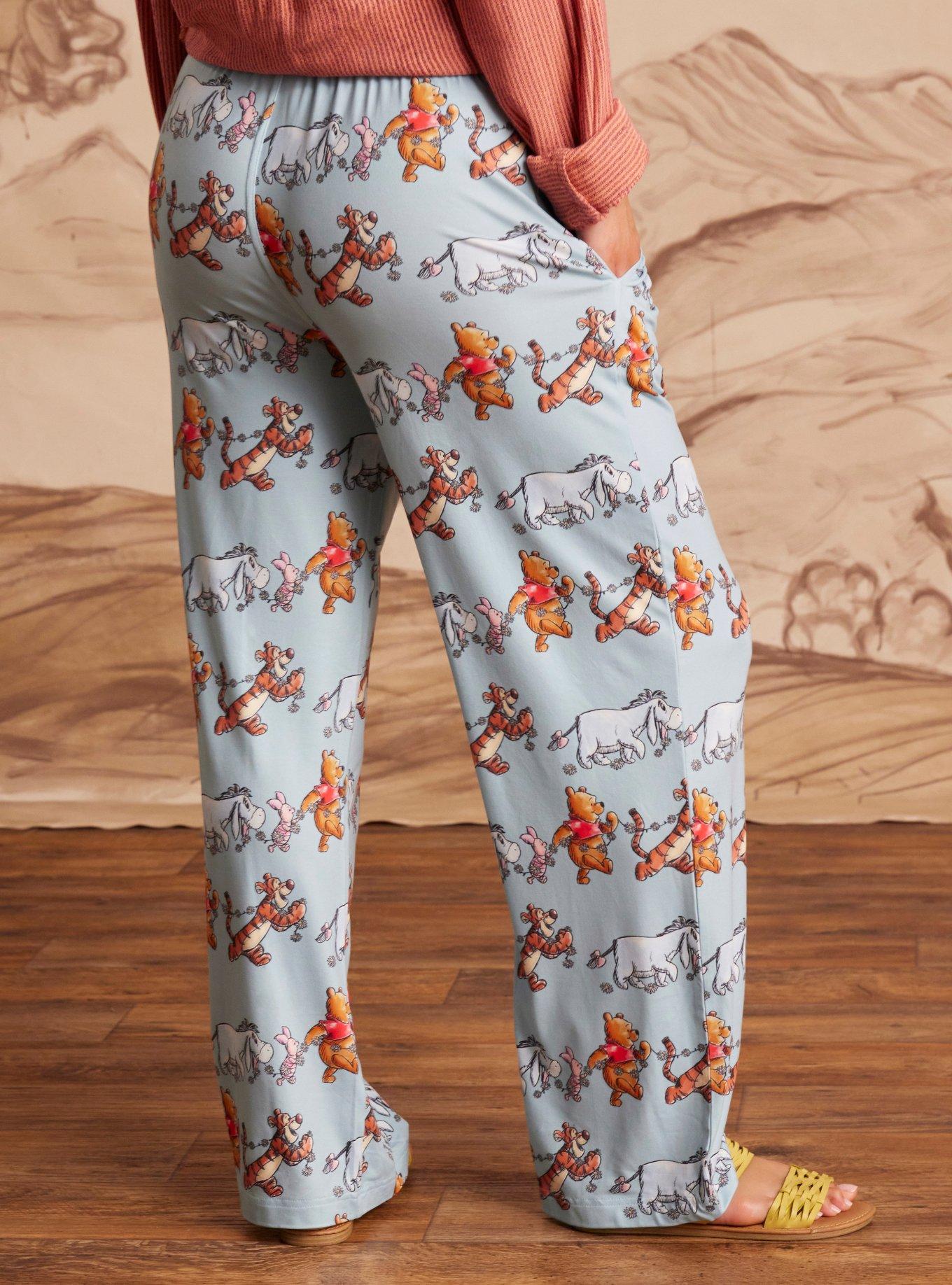 Disney Winnie the Pooh and Friends Marching Allover Print Sleep Pants — BoxLunch Exclusive, LIGHT BLUE, alternate