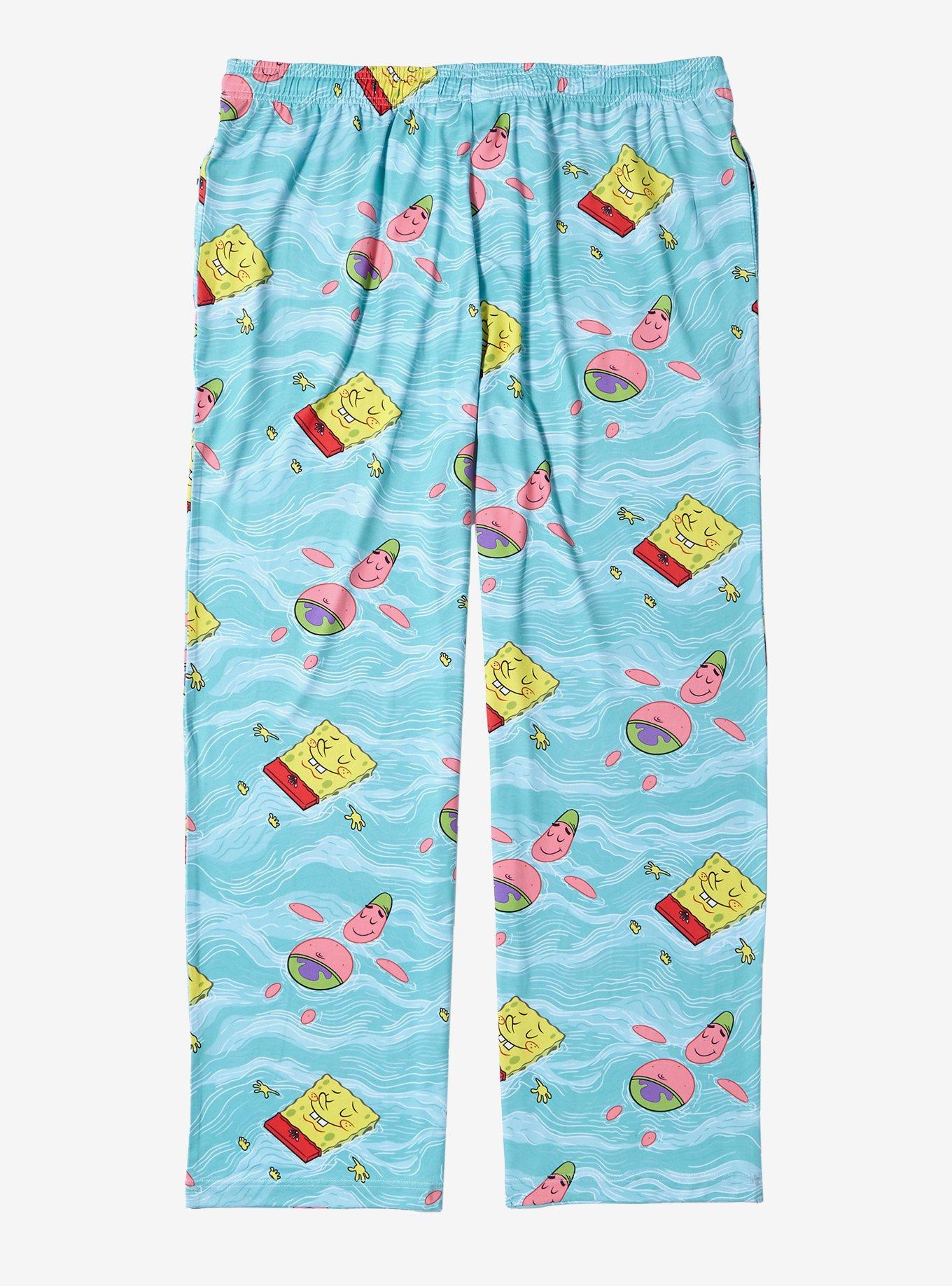 SpongeBob SquarePants Patrick and SpongeBob Allover Print Women's Plus Size Sleep Pants — BoxLunch Exclusive, , hi-res