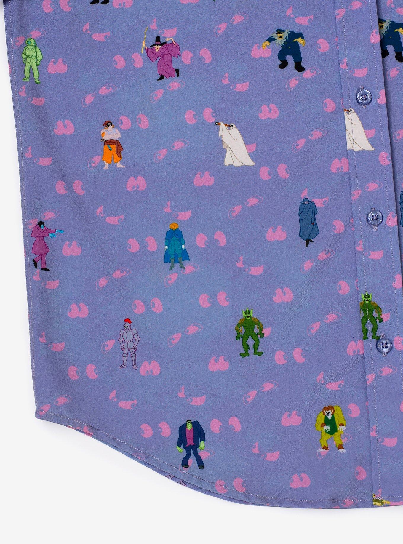 RSVLTS x Scooby-Doo! "Scoob, Run!" Button-Up Shirt, PURPLE, alternate