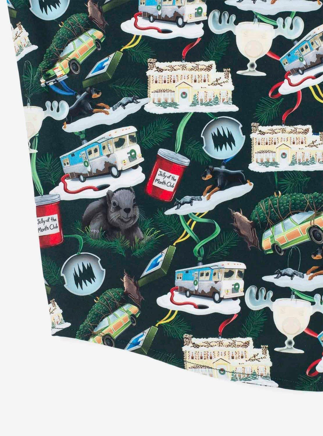 RSVLTS x Christmas Vacation "Gris the Season" Button-Up Shirt, GREEN, alternate