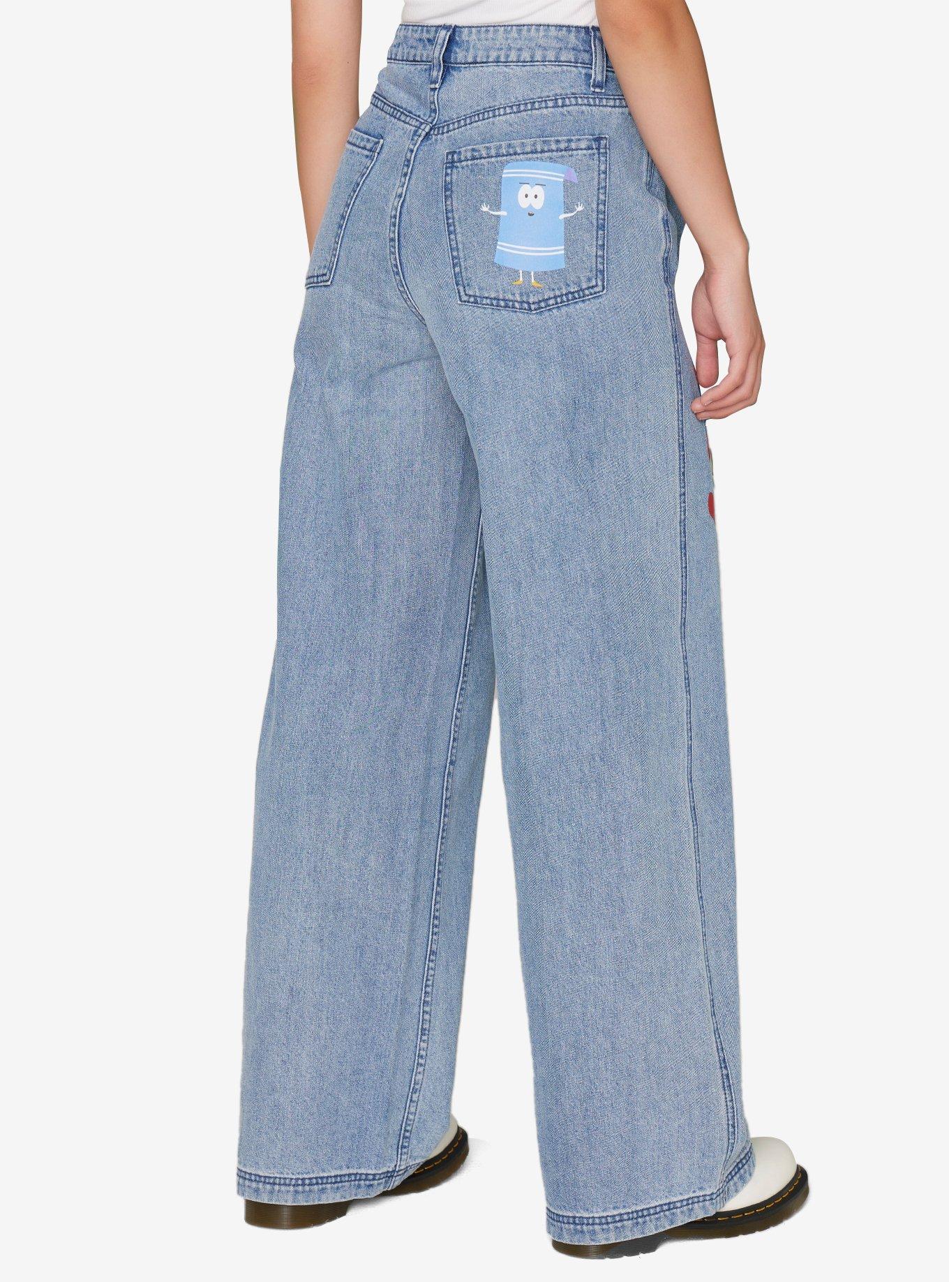 South Park Characters Wide Leg Denim Pants, , hi-res