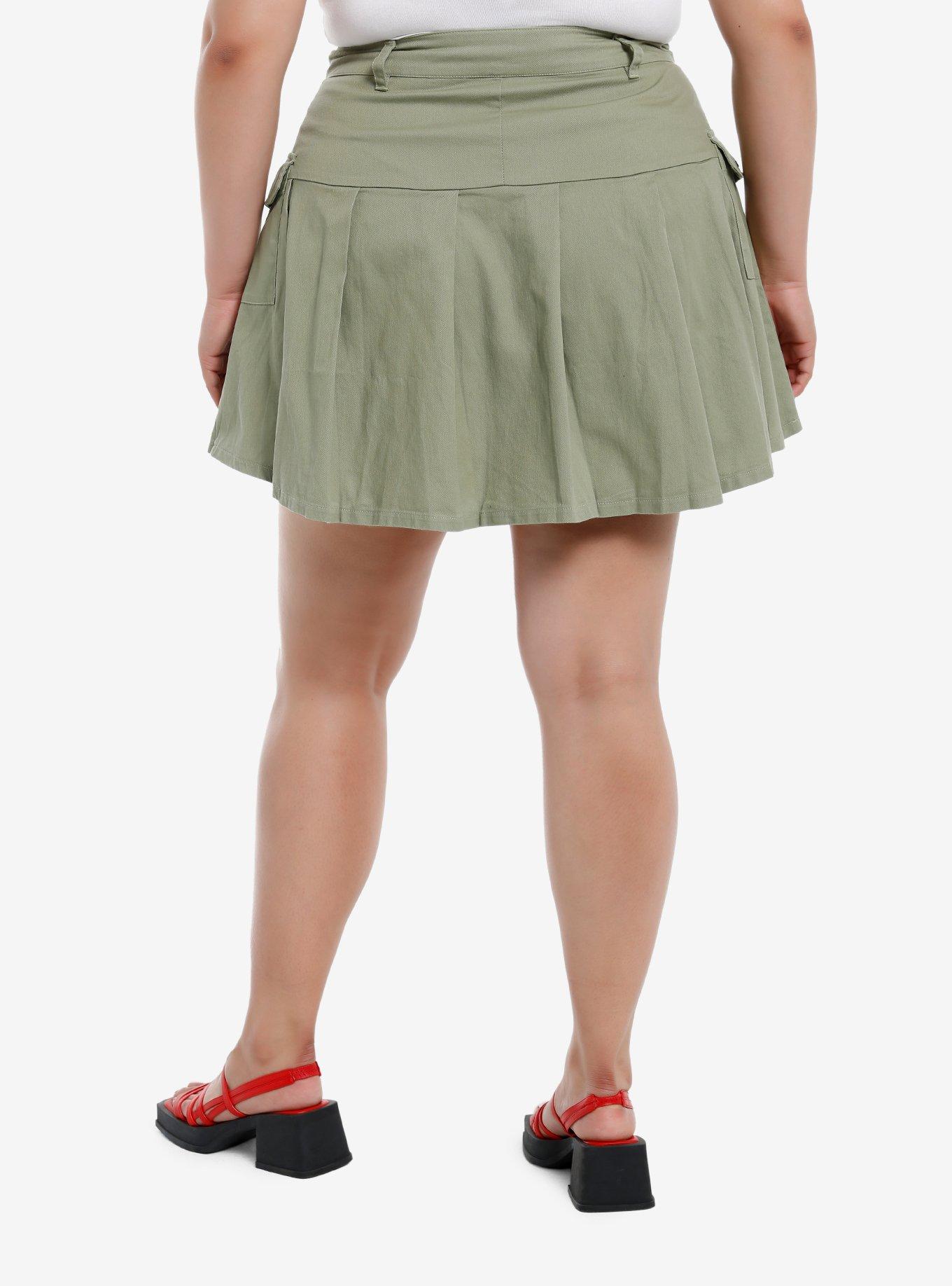 Strawberry Shortcake Green Cargo Mini Skirt Plus Size, MULTI, alternate