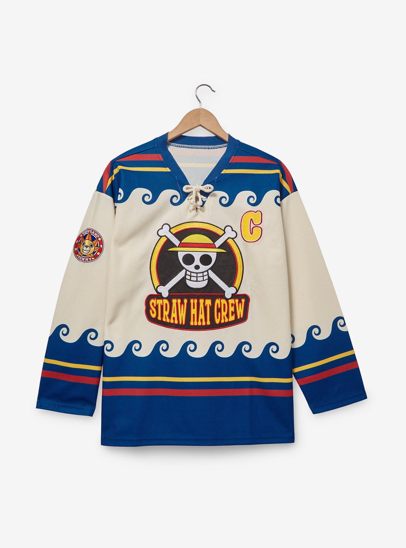 One Piece Straw Hat Crew Hockey Jersey - BoxLunch Exclusive, , alternate