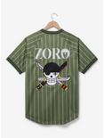 One Piece Zoro Straw Hat Crew Striped Jersey — BoxLunch Exclusive, GREEK OLIVE, alternate