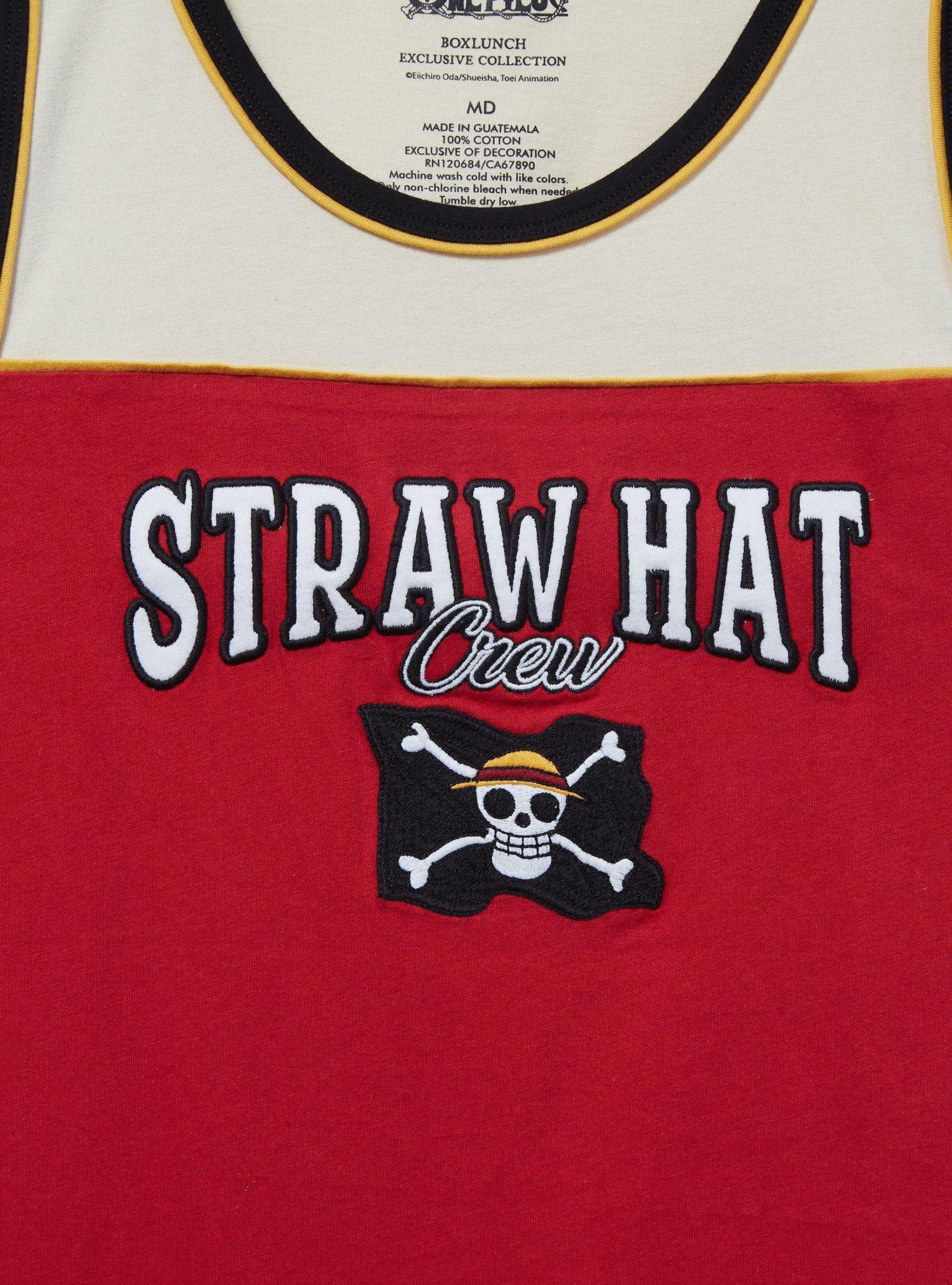 One Piece Straw Hat Crew Panel Tank - BoxLunch Exclusive, DARK RED, alternate