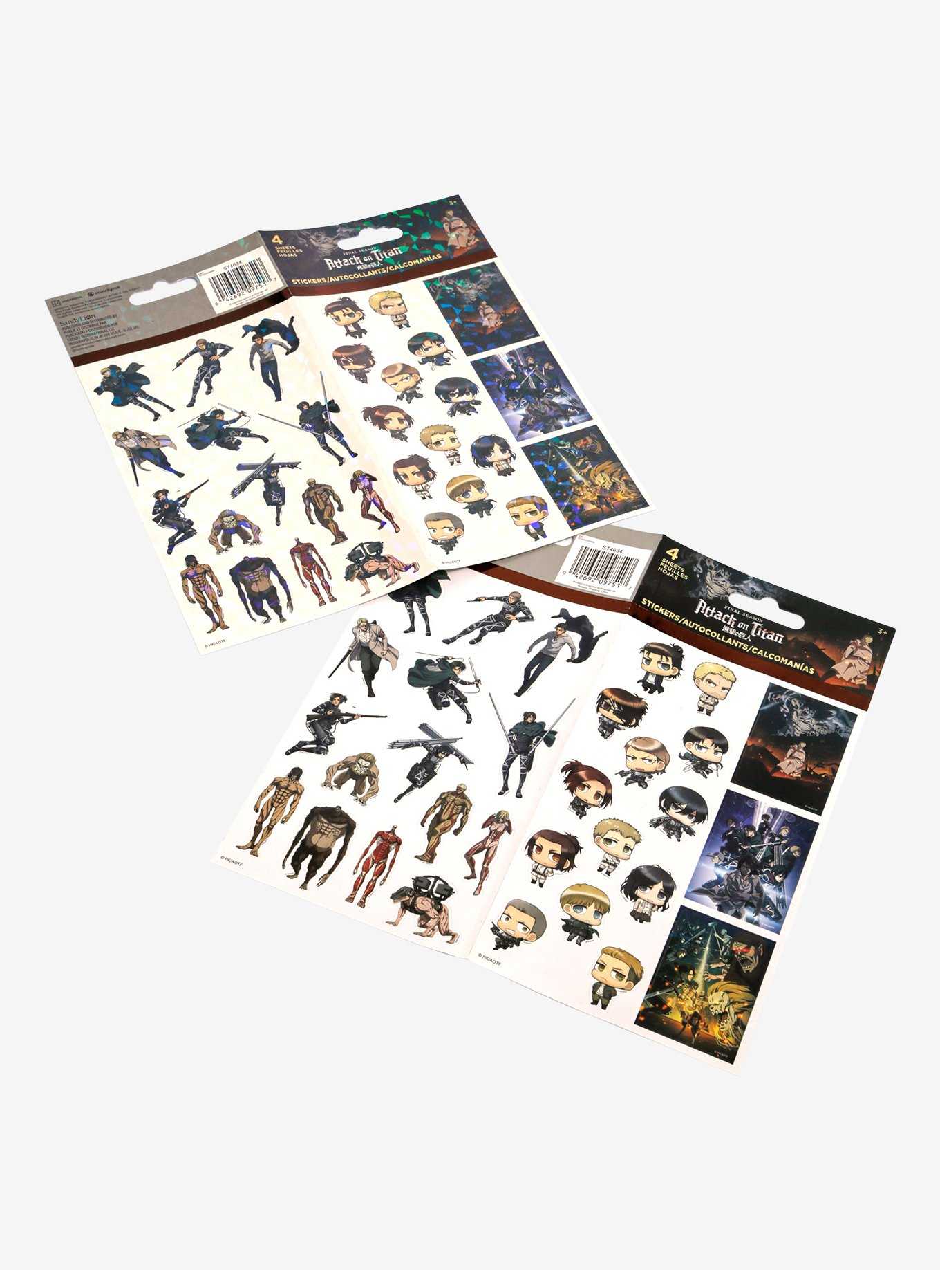 Attack On Titan Sticker Sheet, , hi-res