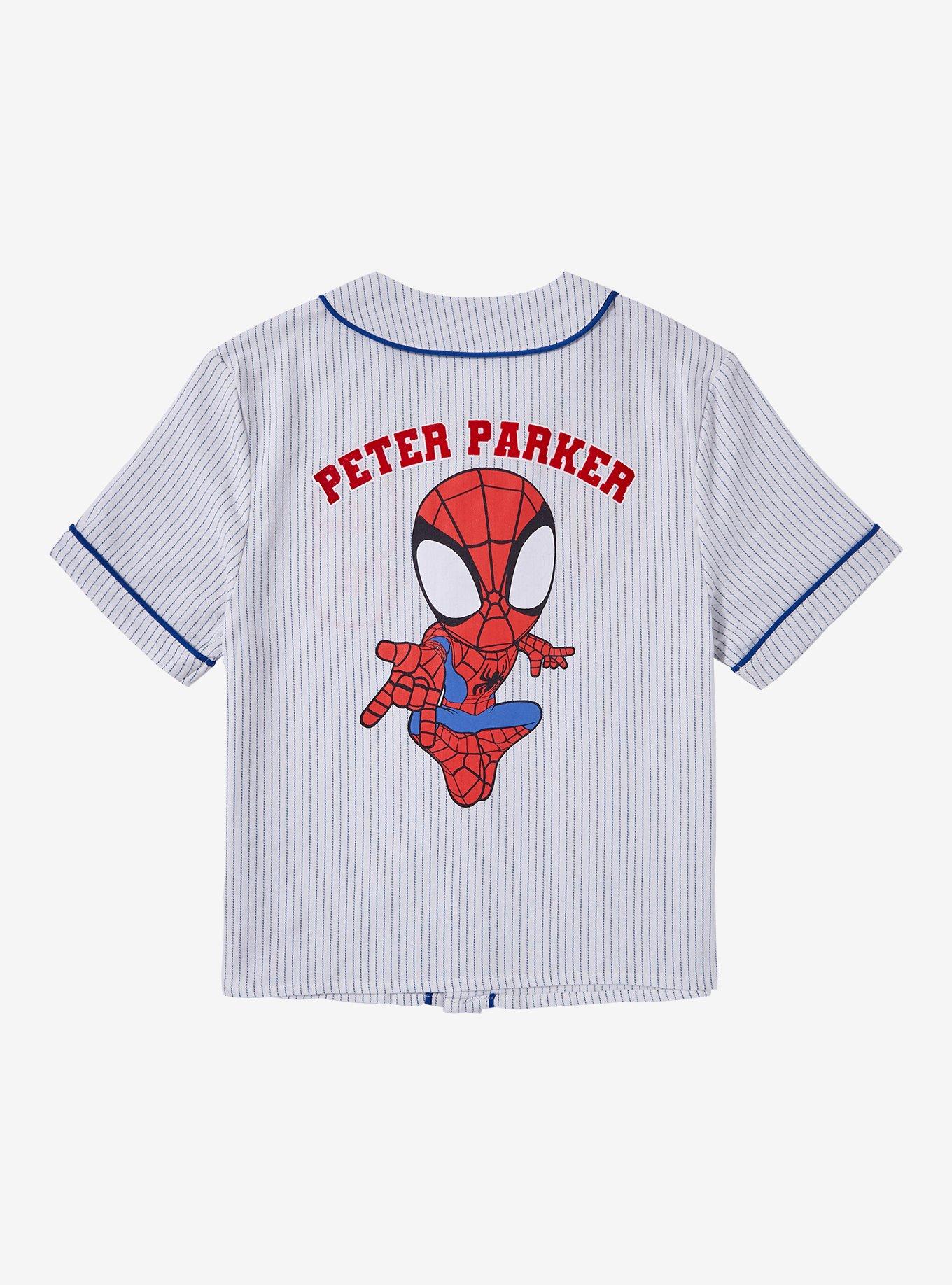 Marvel Spider-Man Toddler Pinstripe Baseball Jersey - BoxLunch Exclusive, , hi-res
