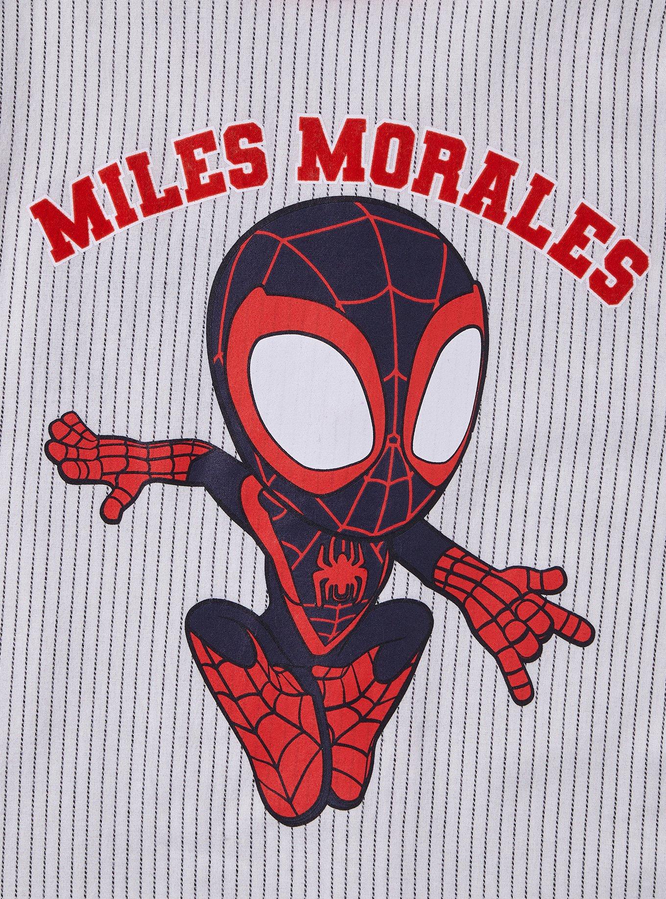 Marvel Spider-Man Miles Morales Toddler Pinstripe Baseball Jersey - BoxLunch Exclusive