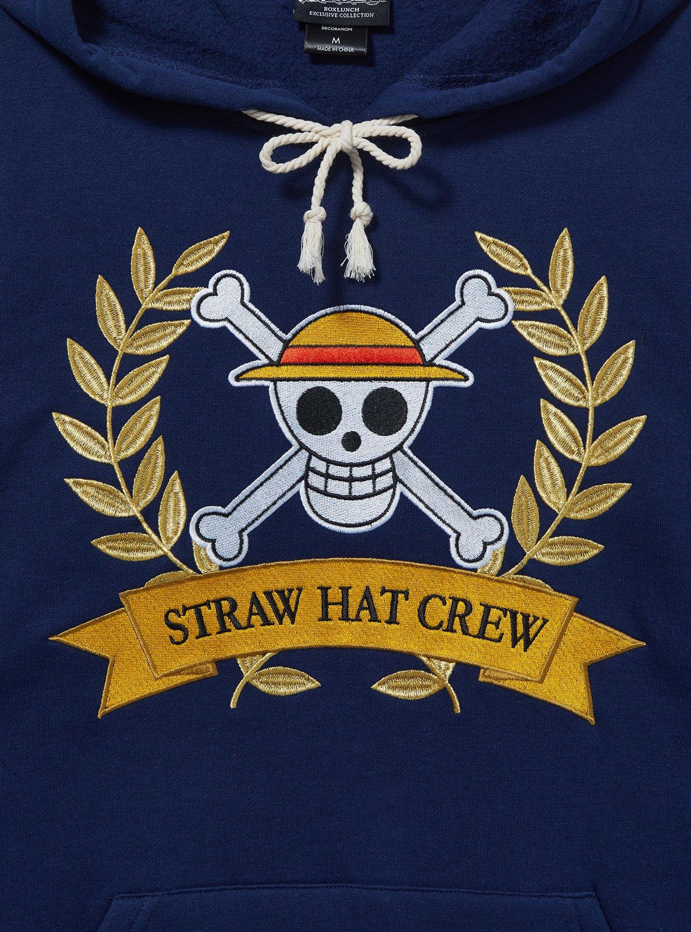 One Piece Straw Hat Crew Regal Hoodie — BoxLunch Exclusive, NAVY, alternate