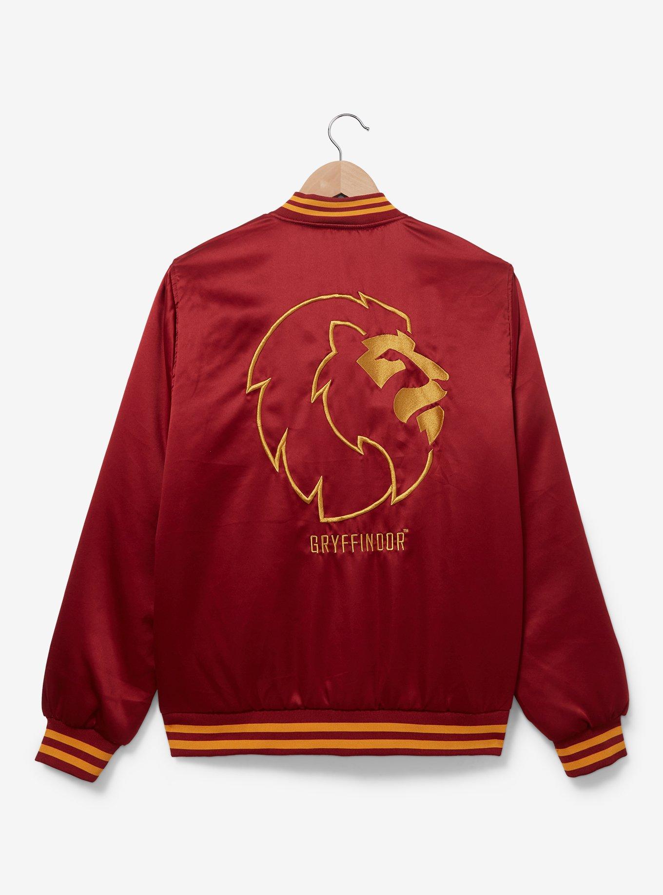 Harry Potter Gryffindor Bomber Jacket - BoxLunch Exclusive, DARK RED, alternate