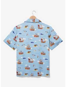 One Piece Ships Allover Print Woven Button-Up - BoxLunch Exclusive, , hi-res