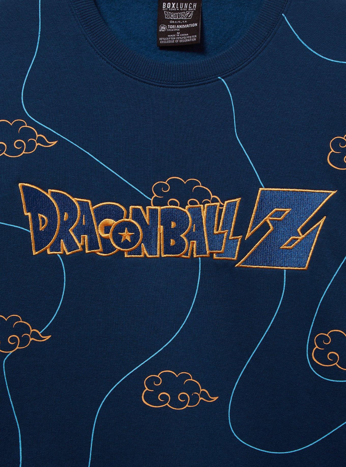 Dragon Ball Z Clouds Allover Print Crewneck - BoxLunch Exclusive, NAVY, alternate