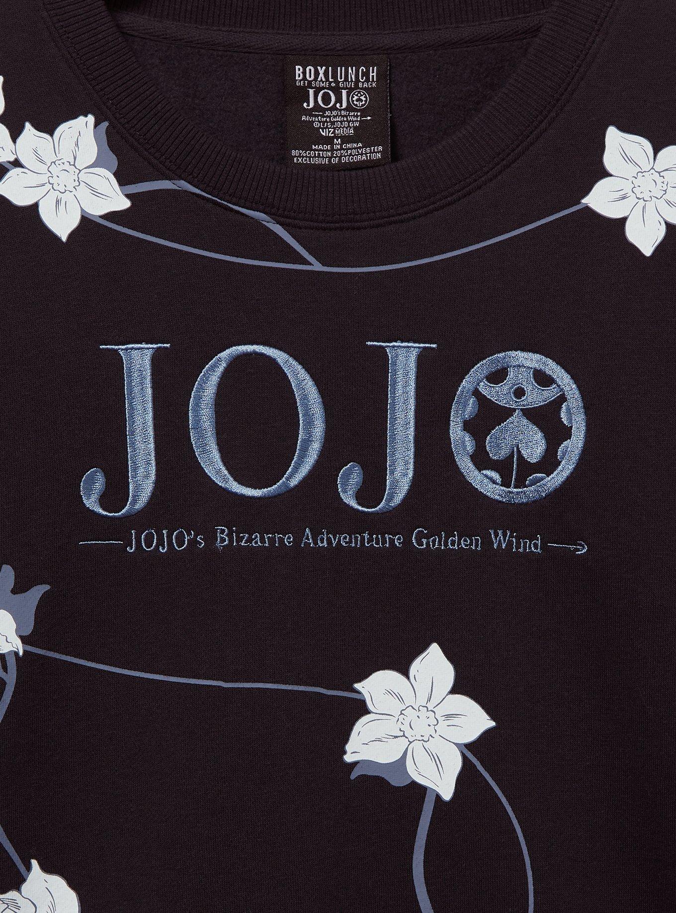 JoJo's Bizarre Adventure Floral Allover Print Crewneck - BoxLunch Exclusive, BLACK, alternate