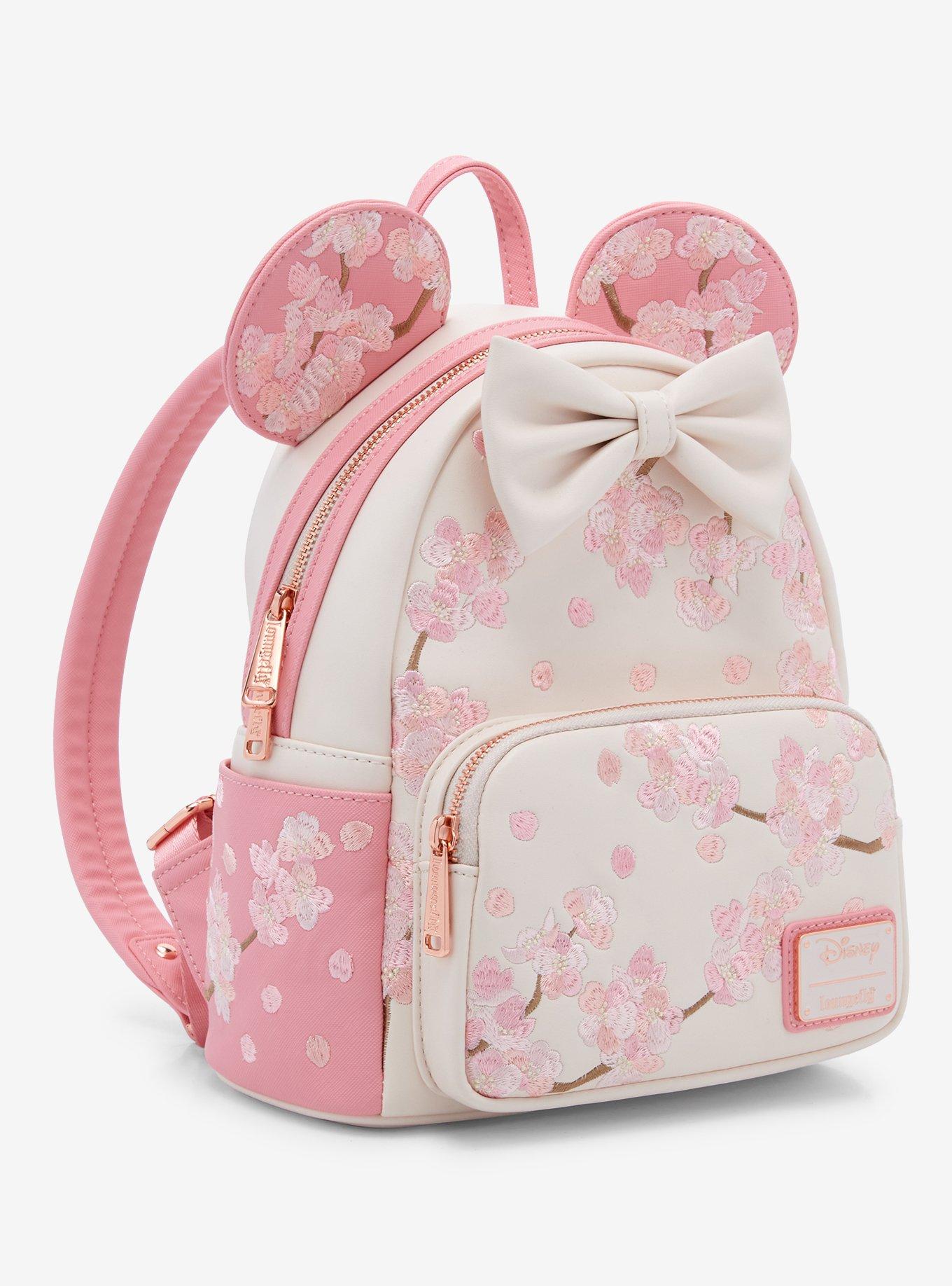 Loungefly Disney Minnie Mouse Cherry Blossom Ears Mini Backpack - BoxLunch Exclusive, , hi-res