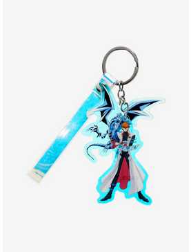 Yu-Gi-Oh! Blue-Eyes and Seto Kaiba Iridescent Charm Keychain — BoxLunch Exclusive, , hi-res