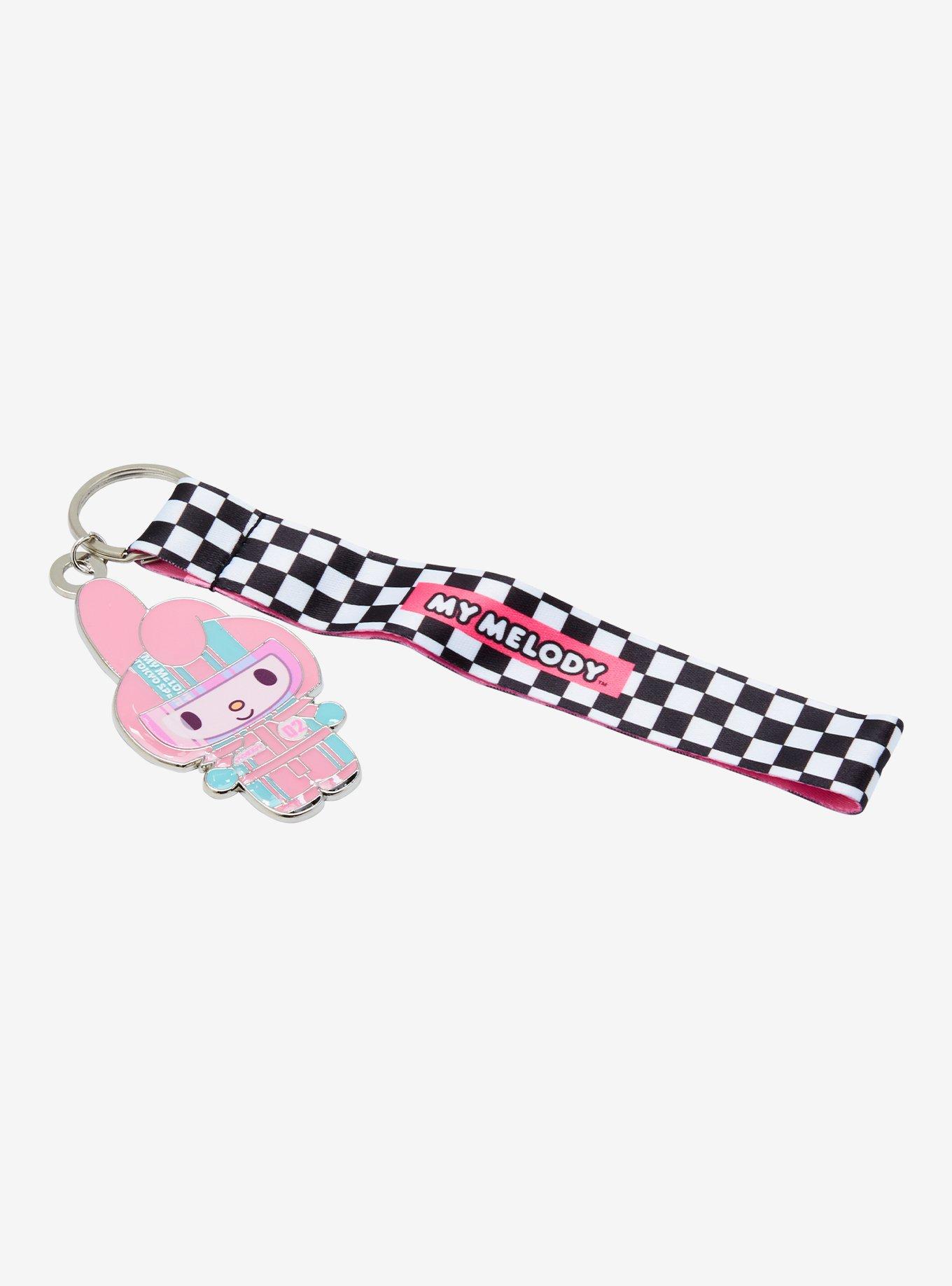 Sanrio My Melody Racing Suit Wristlet Strap Keychain, , alternate