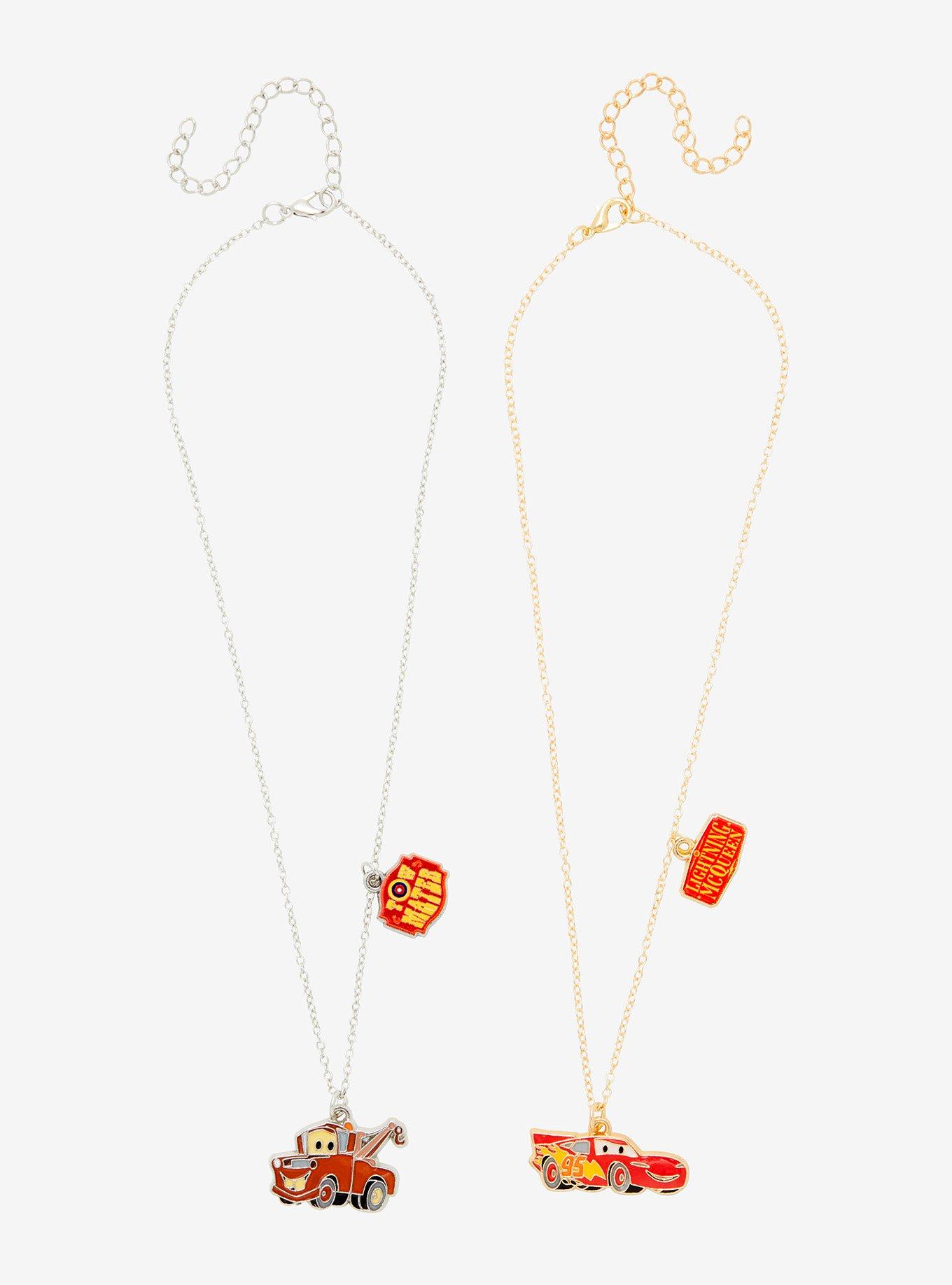 Disney Pixar Cars Lightning McQueen and Tow Mater Bestie Necklace Set — BoxLunch Exclusive, , alternate