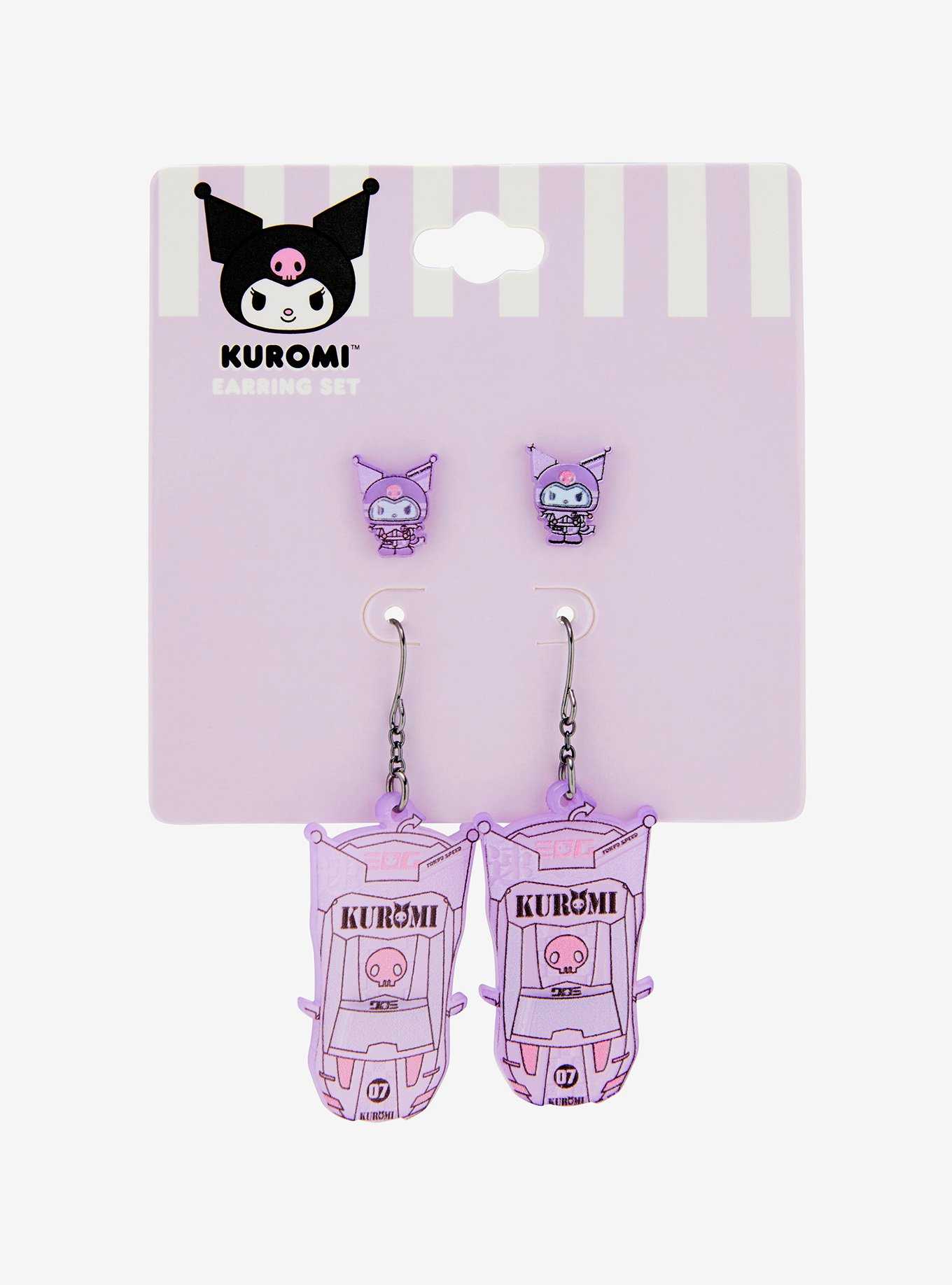 Sanrio Kuromi Racing Earring Set - BoxLunch Exclusive, , hi-res