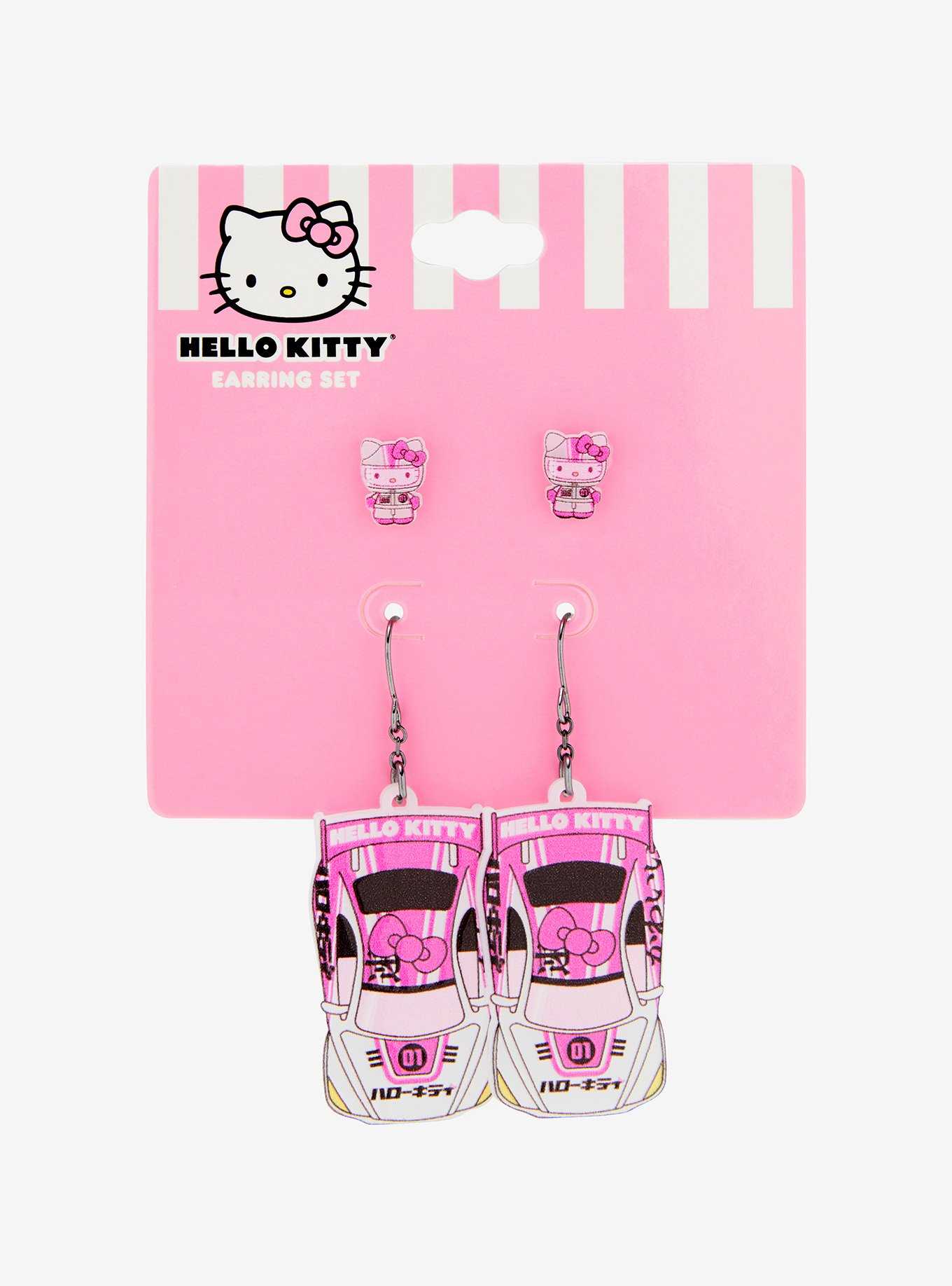 Sanrio Hello Kitty Racing Earring Set - BoxLunch Exclusive, , hi-res