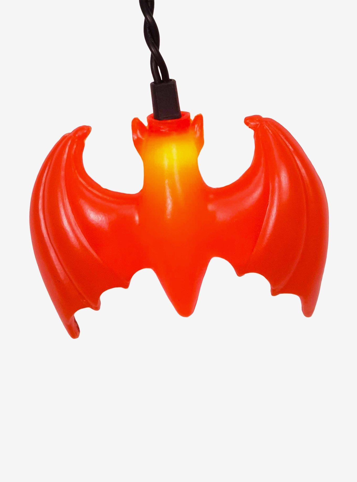 Purple and Orange Bat Icicle Light Set, , alternate