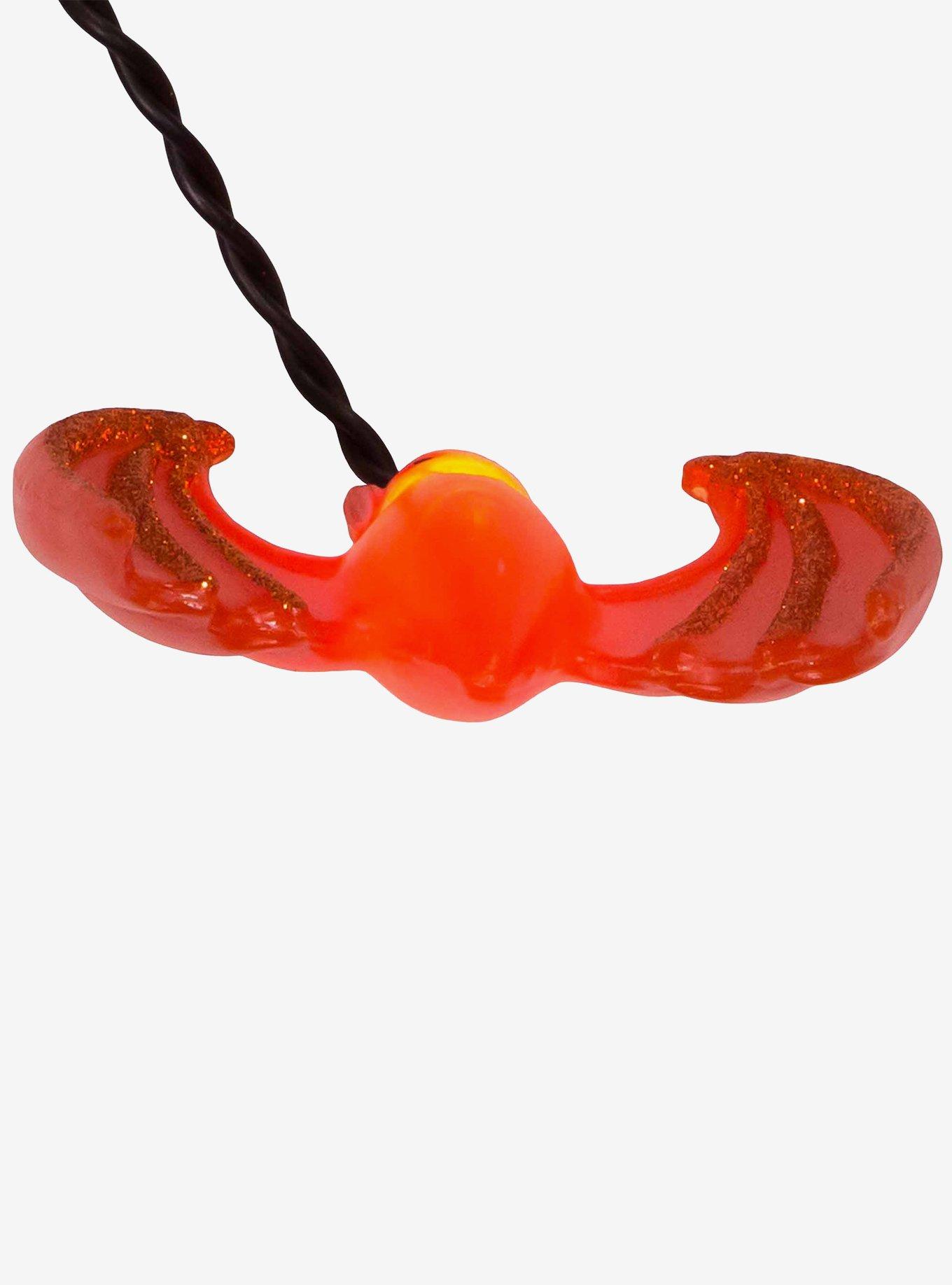 Purple and Orange Bat Icicle Light Set, , alternate